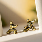 Buddha Stones Copper Harmony Tai Chi Warrior Mini Zen Decor Figurine