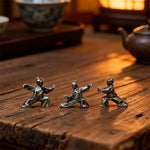 Buddha Stones Copper Harmony Tai Chi Warrior Mini Zen Decor Figurine