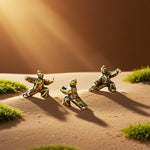 Buddha Stones Copper Harmony Tai Chi Warrior Mini Zen Decor Figurine