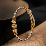 Buddha Stones White Braided Rope Om Mani Padme Hum Wisdom Bracelet