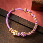 Buddha Stones Braided Rope Knot Adjustable Bracelet