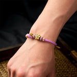 Buddha Stones Braided Rope Knot Adjustable Bracelet