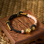 Buddha Stones Braided Rope Knot Adjustable Bracelet