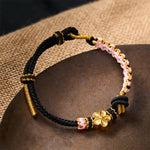 Buddha Stones Braided Rope Knot Adjustable Bracelet