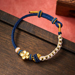 Buddha Stones Braided Rope Knot Adjustable Bracelet