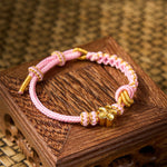 Buddha Stones Braided Rope Knot Adjustable Bracelet