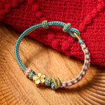 Buddha Stones Braided Rope Knot Adjustable Bracelet
