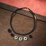 Buddha Stones Handmade Braided Red String 3mm Jade Beads Protection Adjustable DIY Bracelet