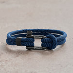 Buddha Stones Titanium Steel Shackle Rope Strengthen Bracelet