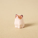 FREE Today: Peace and Calm Energy Hand Carved Wooden Cat Om Mani Padme Hum Keychains