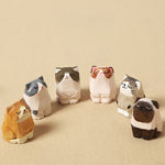 FREE Today: Peace and Calm Energy Hand Carved Wooden Cat Om Mani Padme Hum Keychains