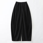 Buddha Stones Summer Casual Minimalist Solid Cropped Pants Women's Harem Pants With Pockets