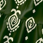 Buddha Stones Summer Casual Tribal Geometric Border Pattern Women's Summer Sleeveless Midi Dress With Pockets