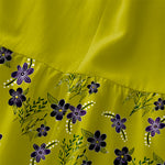 Buddha Stones Summer Casual Purple Floral Leaves Pattern Women's Summer Sleeveless Midi Dress With Pockets