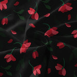 Buddha Stones Summer Casual Red Floral Vine Pattern Women's Summer Sleeveless Midi Dress With Pockets