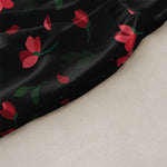 Buddha Stones Summer Casual Red Floral Vine Pattern Women's Summer Sleeveless Midi Dress With Pockets