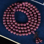 Buddha Stones Natural Peltogyne Gourd 108 Bead Mala