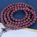 Buddha Stones Natural Peltogyne Gourd 108 Bead Mala