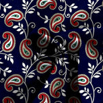 Buddha Stones Cotton Linen Bohemian Paisley Pattern Women's Elastic Waist Wide Leg Pants With Pockets