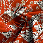 Buddha Stones Cotton Linen Japanese Wave Pattern Women's Elastic Waist Wide Leg Pants With Pockets
