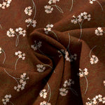 Buddha Stones Cotton Linen Floral Bouquet Pattern Women's Elastic Waist Wide Leg Pants With Pockets