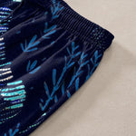 Buddha Stones Cotton Blooming Floral Pattern Men's Tapered Pants With Pockets