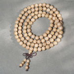 FREE Today: Perseverance and Meditation Natural Camphor Wood 108 Bead Mala