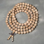 Buddha Stones Natural Camphor Wood Perseverance 108 Bead Mala