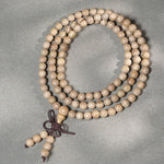 Buddha Stones Natural Camphor Wood Perseverance 108 Bead Mala