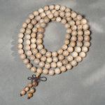 Buddha Stones Natural Camphor Wood Perseverance 108 Bead Mala