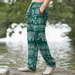 Buddha Stones Cotton Elephant Tribal Pattern Men's Tapered Pants With Pockets