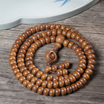 Buddha Stones Natural Abelia Biflora Wood Protection 108 Bead Mala