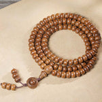 Buddha Stones Natural Abelia Biflora Wood Protection 108 Bead Mala