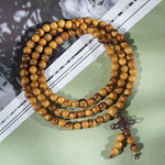 Buddha Stones Natural Marblewood Harmony 108 Bead Mala