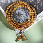 Buddha Stones Natural Marblewood Harmony 108 Bead Mala