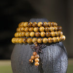 Buddha Stones Natural Marblewood Harmony 108 Bead Mala