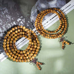 Buddha Stones Natural Marblewood Harmony 108 Bead Mala