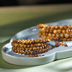 Buddha Stones Natural Marblewood Harmony 108 Bead Mala