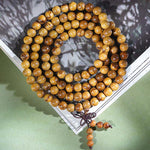 Buddha Stones Natural Marblewood Harmony 108 Bead Mala