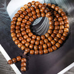 Buddha Stones Natural Jujube Wood 108 Bead Mala