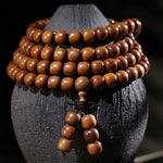 Buddha Stones Natural Jujube Wood 108 Bead Mala