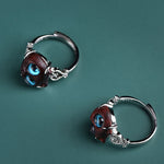 Buddha Stones Small Leaf Red Sandalwood Cat Longevity Adjustable Ring