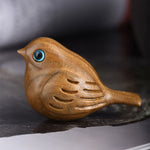 Buddha Stones Green Sandalwood Magpie Cute Animal Decor