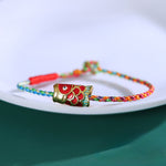 Buddha Stones Hand-Woven Colorful String Koi Fish Luck Braided Bracelet