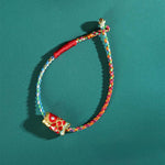 Buddha Stones Hand-Woven Colorful String Koi Fish Luck Braided Bracelet