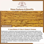 Buddha Stones Natural Marblewood Harmony 108 Bead Mala