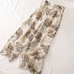 Buddha Stones Summer Boho Casual Paisley Zipper Design Ankle Women's Straight Leg Pants With Pockets