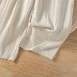 Buddha Stones Summer Casual Minimalist Drawstring Solid Cropped Pants Women's Straight Leg Pants With Pockets