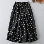 Buddha Stones Summer Casual Vintage Drawstring Polka Dot Women's Cropped Pants With Pockets