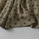 Buddha Stones Summer Casual Vintage Drawstring Polka Dot Women's Cropped Pants With Pockets